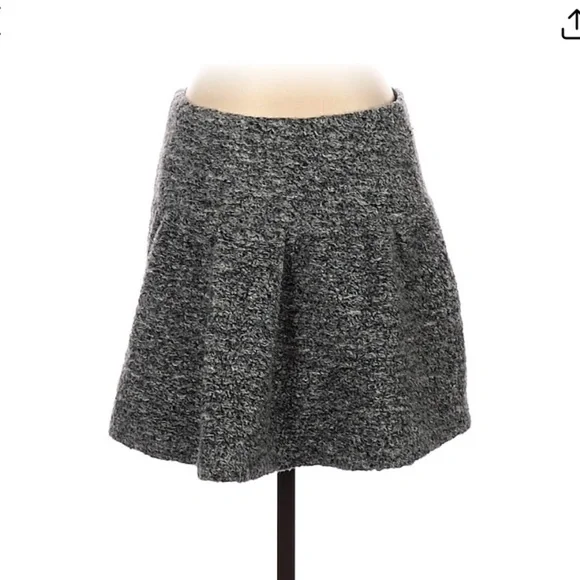 Gat rimon  elan mini skirt wool like material zipper size small fall boho classy - Picture 7 of 8